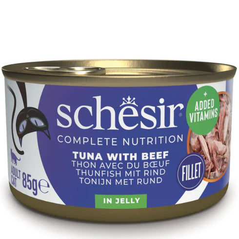 Hrana umeda pentru pisici Schesir Ton&Vita File Jelly 85g